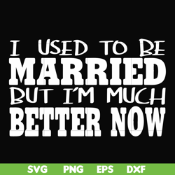 I used to be married but I'm much better now svg, png, dxf, eps file FN000280
