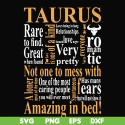 Taurus rare to find not one to mess with amazing in bed svg, png, dxf, eps file FN000375