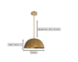 kitchen Dome Pendant Light Brass Lampshade Ceiling Light brass Handmade Lighting Kitchen Island light ,Copper Lampsh