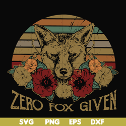Zero fox given svg, png, dxf, eps file FN000349