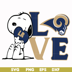 snoopy love St. Louis Rams svg, png, dxf, eps digital file TD26