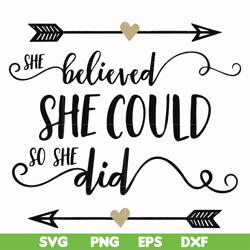 She believed she could so she did svg, png, dxf, eps file FN000371