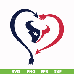 Houton texans heart svg, Texans svg, Nfl svg, png, dxf, eps digital file NFL10102022L