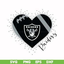 Las Vegas Raiders heart svg, Raiders heart svg, Nfl svg, png, dxf, eps digital file NFL1810202L