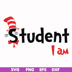 Student I am svg, png, dxf, eps file DR00058