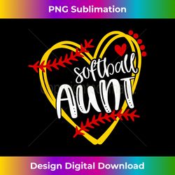 softball aunt, auntie, softball, softball heart - sophisticated png sublimation file