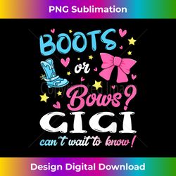 gender reveal boots or bows gigi baby party - contemporary png sublimation design