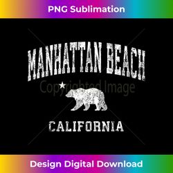 manhattan beach california vintage distressed sports design long sleeve - vintage sublimation png download