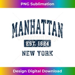 manhattan new york ny vintage athletic sports design - png sublimation digital download