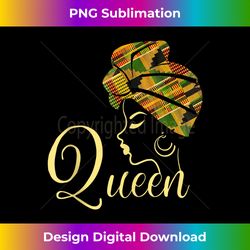 funny kente cloth african american queen dashiki head wrap tank top - digital sublimation download file
