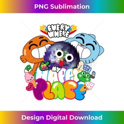 the amazing world of gumball happy place long sleeve - creative sublimation png download