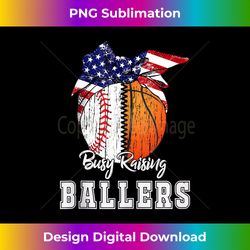 busy raising ballers baseball basketball tank top - high-quality png sublimation download