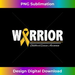 warrior childhood cancer awareness ribbon 1 - vintage sublimation png download