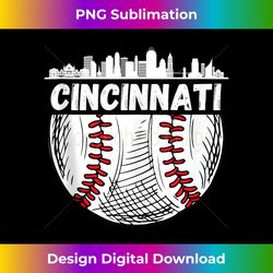 vintage cincinnati baseball skyline cincinnati baseball tank top 2 - elegant sublimation png download
