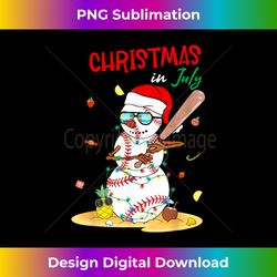 funny christmas in july snowman baseball summer xmas boys - signature sublimation png file