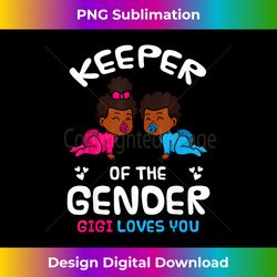 keeper of the gender gigi loves you african american baby - retro png sublimation digital download