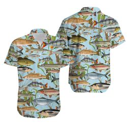 Fish Hawaiian Shirt, Pattern Fishing Hawaiian Shirt, Fishing Lover Shirt, Gift For Men 1