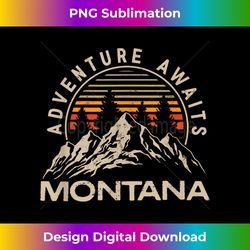 montana retro vintage outdoors mountain graphic design - premium png sublimation file