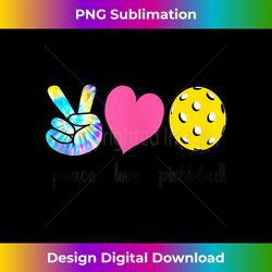 pickleball for girls pink tie dye peace love pickleball tank top 2 - png transparent sublimation file