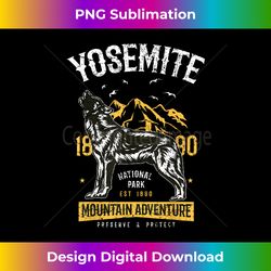 Yosemite National Park US Wolf Retro Vintage Men Women Gift - PNG Transparent Sublimation File