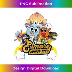 the amazing world of gumball elmore junior high long sleeve - elegant sublimation png download