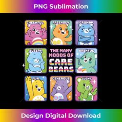 care bears vintage classic the many moods of care bears - aesthetic sublimation digital file