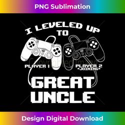i leveled up to great uncle gaming baby gender announcement - retro png sublimation digital download