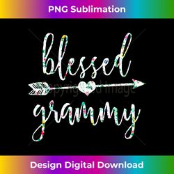 Flowers Cute Tropical Blessed Grammy Long Sleeve Shirt - Unique Sublimation PNG Download