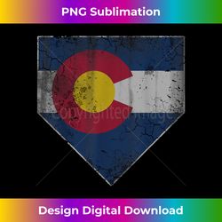 colorado flag shirt baseball home plate t-shirt gift - exclusive png sublimation download