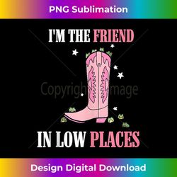 i'm the friend in low places vintage cowboy hat frogs tank top 1 - unique sublimation png download