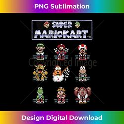 Mario Kart 8-bit Group Racers Retro 1 - Decorative Sublimation PNG File