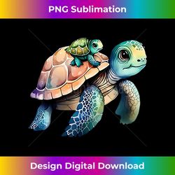 turtle mom & baby sea turtle animal mother's day turtles 1 - digital sublimation download file