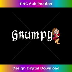 disney snow white grumpy leaning on name banner - decorative sublimation png file