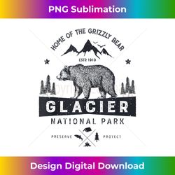 glacier national park vintage montana bear men women gifts tank top - exclusive png sublimation download