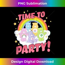 care bears birthday let's party vintage rainbow holiday logo tank top - special edition sublimation png file