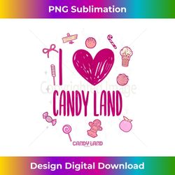 candy land retro icons i love candy land pink sparkles tank top - vintage sublimation png download