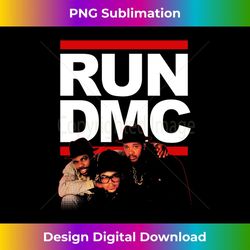 run dmc official red outline photo long sleeve - high-quality png sublimation download