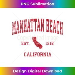 manhattan beach california ca vintage sports design red prin tank top - png transparent digital download file for sublim
