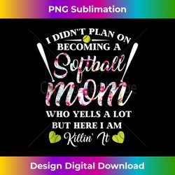 mom funny softball shirt for women mothers day gift tank top - sleek sublimation png download