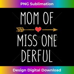 1 year old baby girl birthday for mom of miss onederful - instant png sublimation download