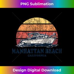manhattan beach ca vintage boating 70s retro boat design - exclusive sublimation digital file