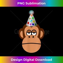 birthday monkey in party hat - creative sublimation png download