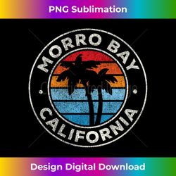 Morro Bay California CA Vintage Graphic Retro 70s Long Sleeve - Creative Sublimation PNG Download