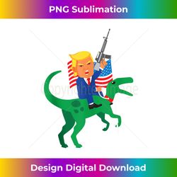 trump velociraptor gun us flag 2020 election republican gift tank top 2 - premium png sublimation file