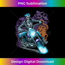 skeleton riding a motorcycle graphic 2 - vintage sublimation png download