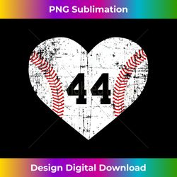 Vintage Baseball 44 Jersey Number 1 - PNG Sublimation Digital Download