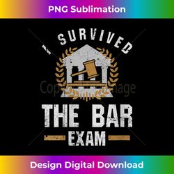 womens i survived the bar exam design law school graduate gift v-neck - instant png sublimation download