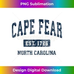 cape fear north carolina nc vintage athletic sports design - premium png sublimation file