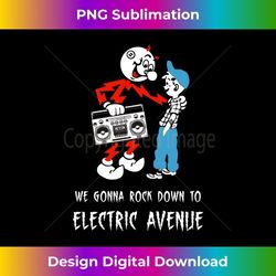 funny reddy kilowatt electric avenue 80s boombox vintage - high-resolution png sublimation file