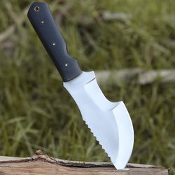 d2 tracker knife - bushcraft outdoor survival knife fixed blade hunting knife with sheath scout carry knife